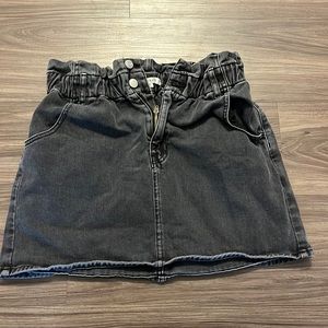 Pacsun black denim stretchy mini denim skirt.